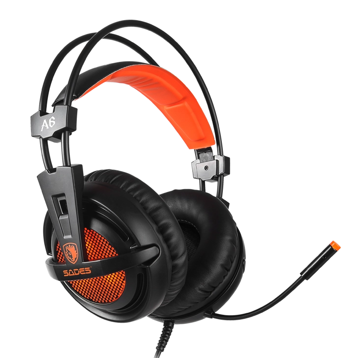 SADES A6 Mikrofonlu Kablolu Sanal 7.1 PC Gaming Oyuncu Kulaklığı (Online Selling Version) - Siyah