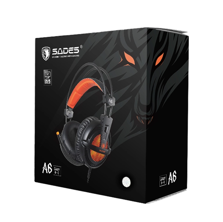 SADES A6 Mikrofonlu Kablolu Sanal 7.1 PC Gaming Oyuncu Kulaklığı (Online Selling Version) - Siyah