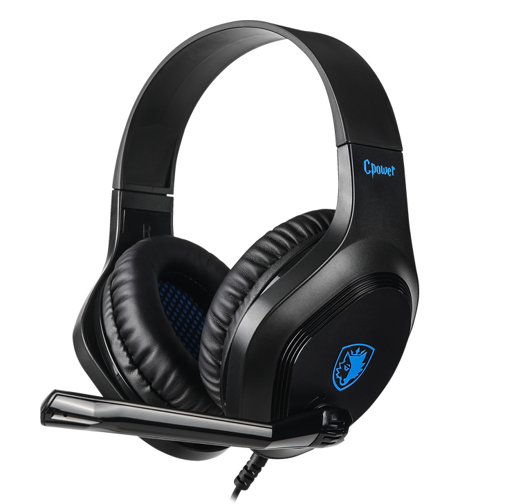 SADES SA-716 Cpower Mikrofonlu Kablolu Çok Platformlu Gaming Oyuncu Kulaklığı - Siyah/Mavi