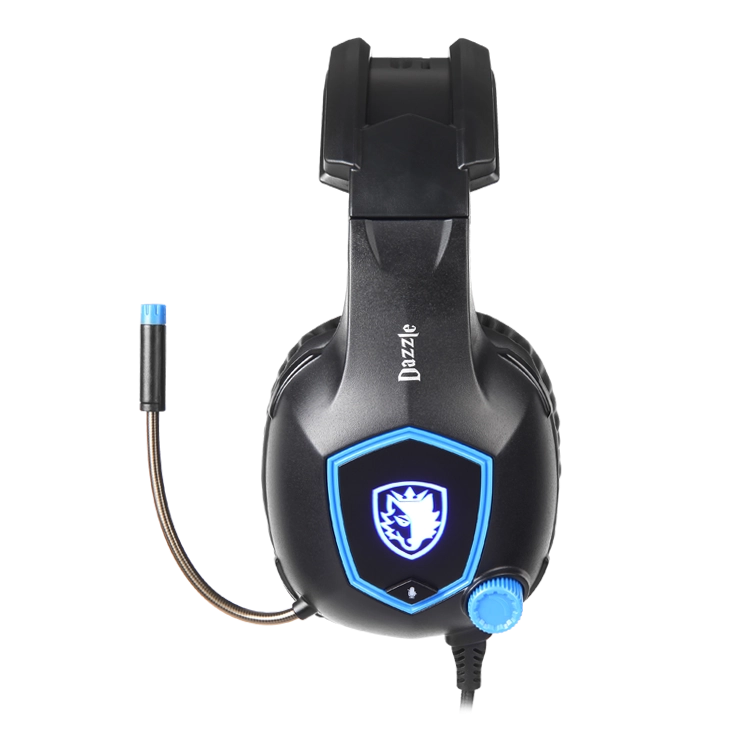 SADES SA-905 Dazzle Mikrofonlu Kablolu Sanal 7.1 PC Gaming Oyuncu Kulaklığı - Siyah/Mavi