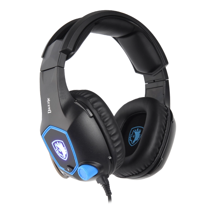 SADES SA-905 Dazzle Mikrofonlu Kablolu Sanal 7.1 PC Gaming Oyuncu Kulaklığı - Siyah/Mavi
