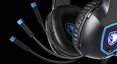 SADES SA-905 Dazzle Mikrofonlu Kablolu Sanal 7.1 PC Gaming Oyuncu Kulaklığı - Siyah/Mavi
