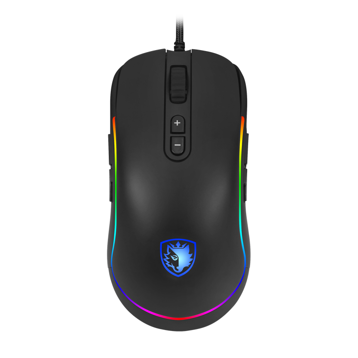 SADES S11 Revolver RGB Gaming Oyuncu Mouse - Siyah/Mavi