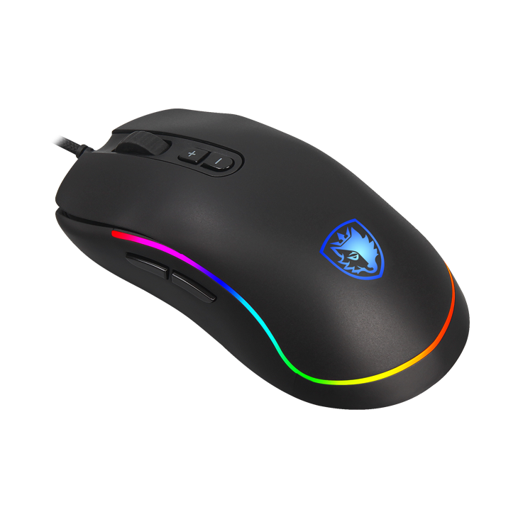SADES S11 Revolver RGB Gaming Oyuncu Mouse - Siyah/Mavi