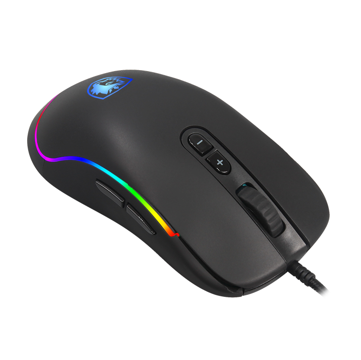 SADES S11 Revolver RGB Gaming Oyuncu Mouse - Siyah/Mavi