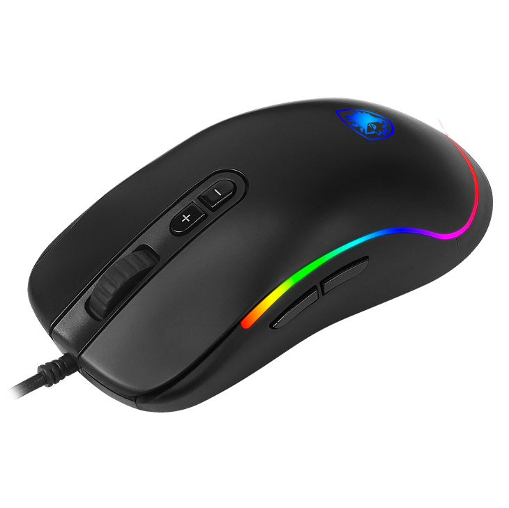SADES S11 Revolver RGB Gaming Oyuncu Mouse - Siyah/Mavi