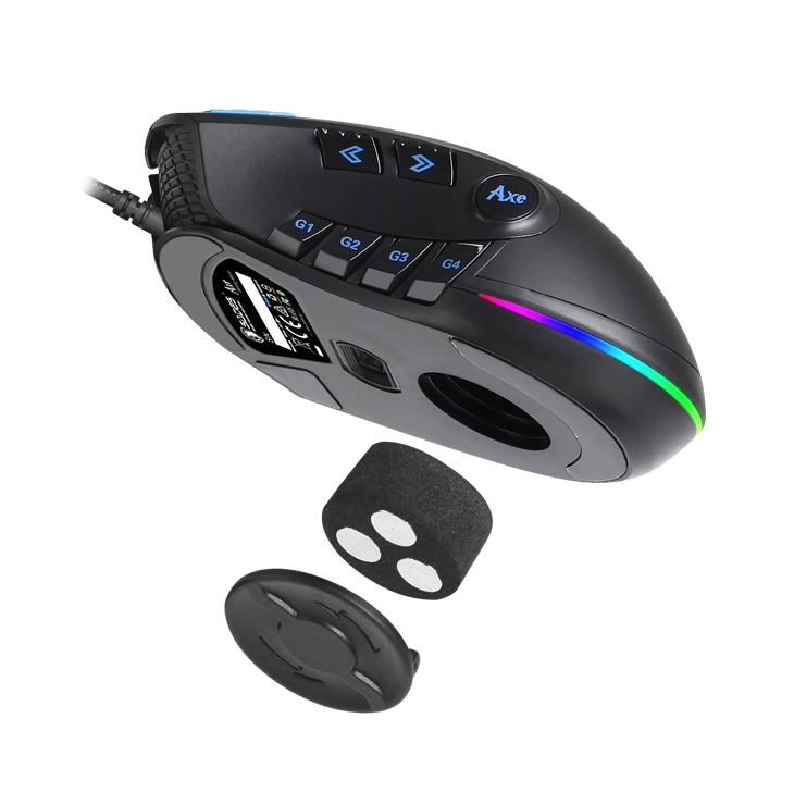 SADES S12 Axe, RGB Gaming Oyuncu Mouse - Siyah/Mavi