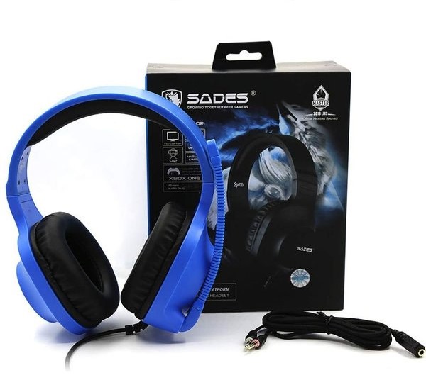 SADES SA-721 Spirits Mikrofonlu Kablolu Çok Platformlu Gaming Oyuncu Kulaklığı - Mavi