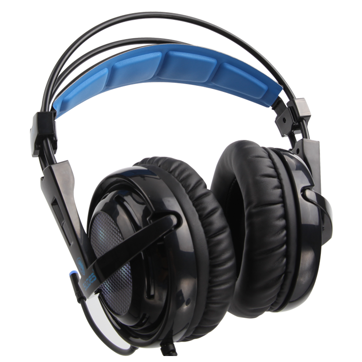 SADES SA-904 Locust Plus Mikrofonlu Kablolu Sanal 7.1 PC Gaming Oyuncu Kulaklığı - Siyah/Mavi
