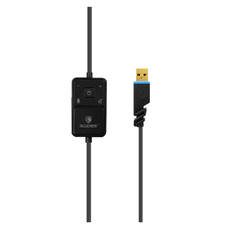 SADES SA-904 Locust Plus Mikrofonlu Kablolu Sanal 7.1 PC Gaming Oyuncu Kulaklığı - Siyah/Mavi