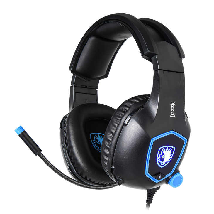 SADES SA-905 Dazzle Mikrofonlu Kablolu Sanal 7.1 PC Gaming Oyuncu Kulaklığı - Siyah/Mavi
