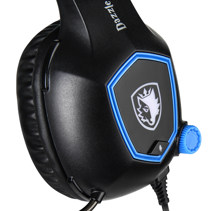 SADES SA-905 Dazzle Mikrofonlu Kablolu Sanal 7.1 PC Gaming Oyuncu Kulaklığı - Siyah/Mavi