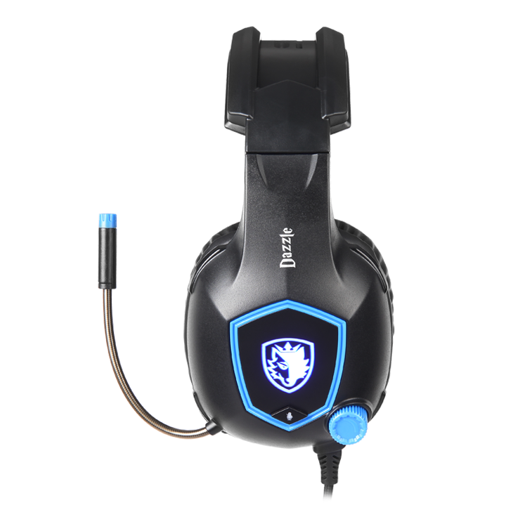 SADES SA-905 Dazzle Mikrofonlu Kablolu Sanal 7.1 PC Gaming Oyuncu Kulaklığı - Siyah/Mavi