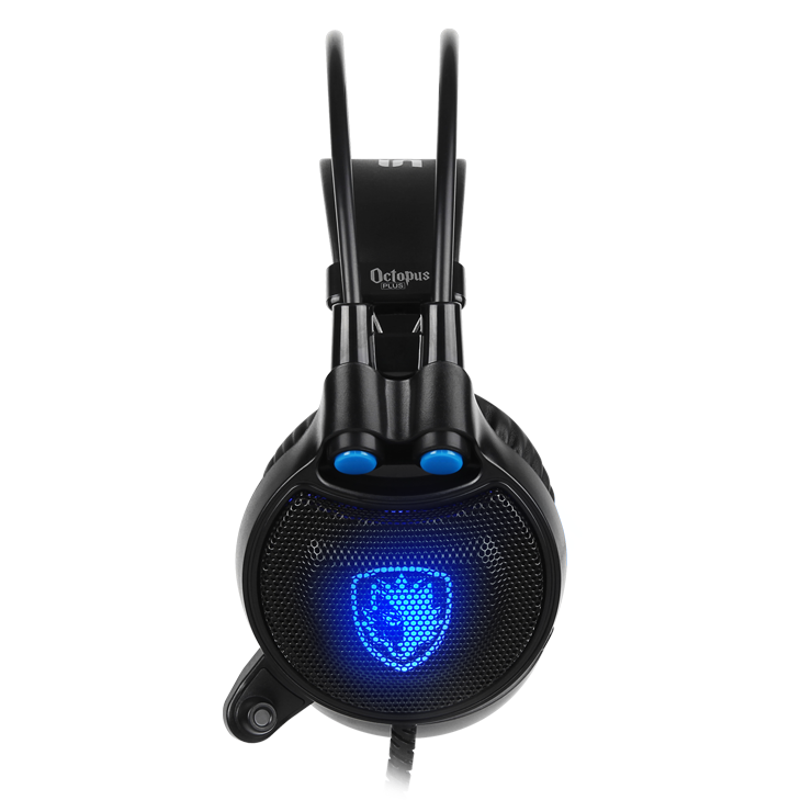 SADES SA-912 Octopus Plus USB Mikrofonlu Kablolu RGB Titreşimli Stereo Gaming Oyuncu Kulaklığı - Siyah