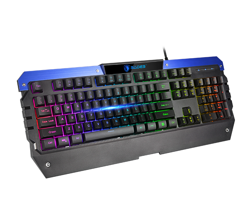 SADES SA-D10 Battle Ram RGB Klavye+Mouse+Mouse Pad Combo Gaming Oyuncu Seti - Siyah