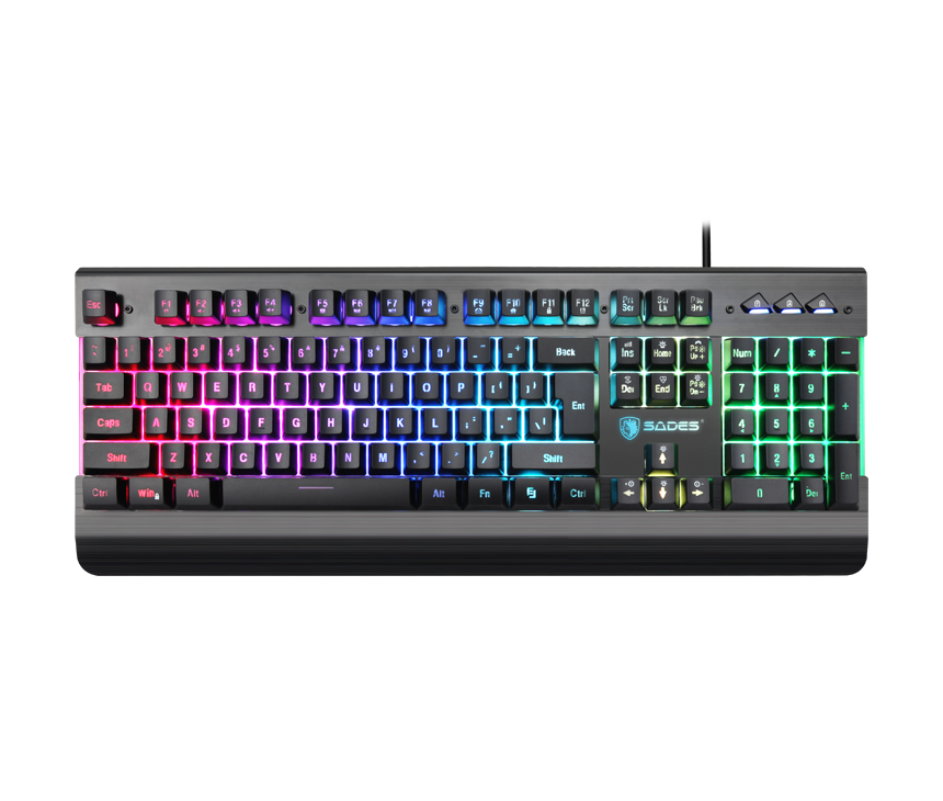 SADES SA-KB105 Neo Whistle Membrane RGB Gaming Oyuncu Klavyesi - Siyah