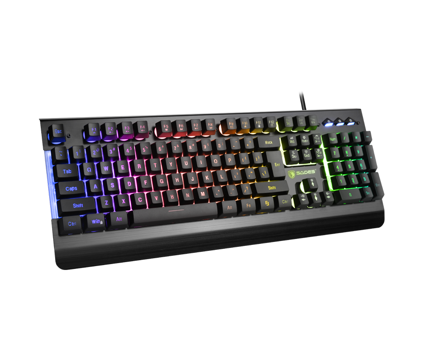 SADES SA-KB105 Neo Whistle Membrane RGB Gaming Oyuncu Klavyesi - Siyah