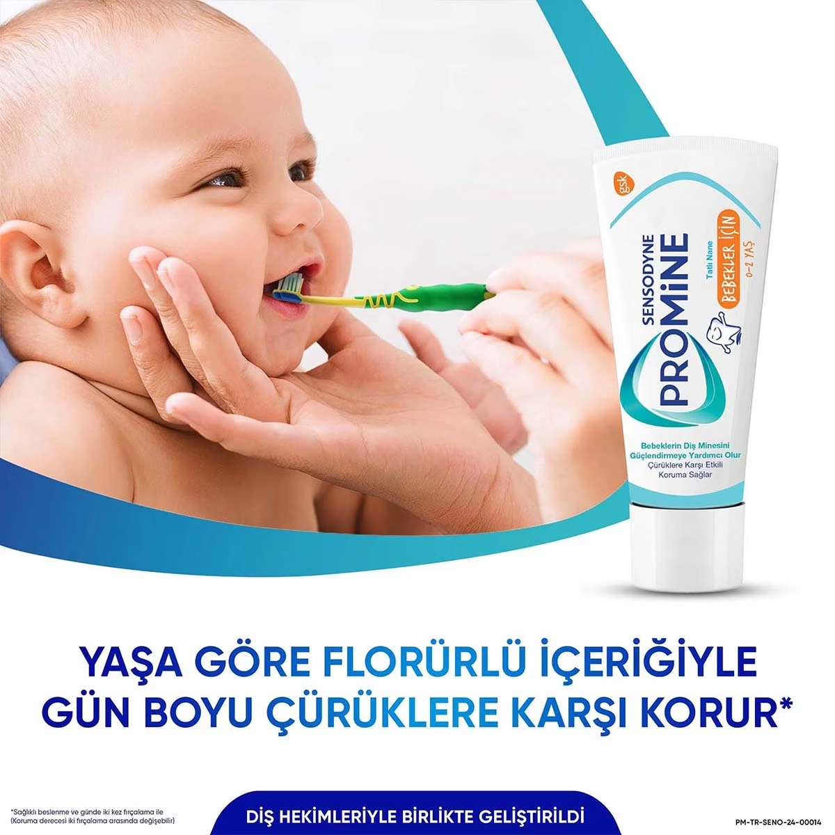 Sensodyne, Promine, Bebek Diş Macunu, 0-2 Yaş - 50 ml 