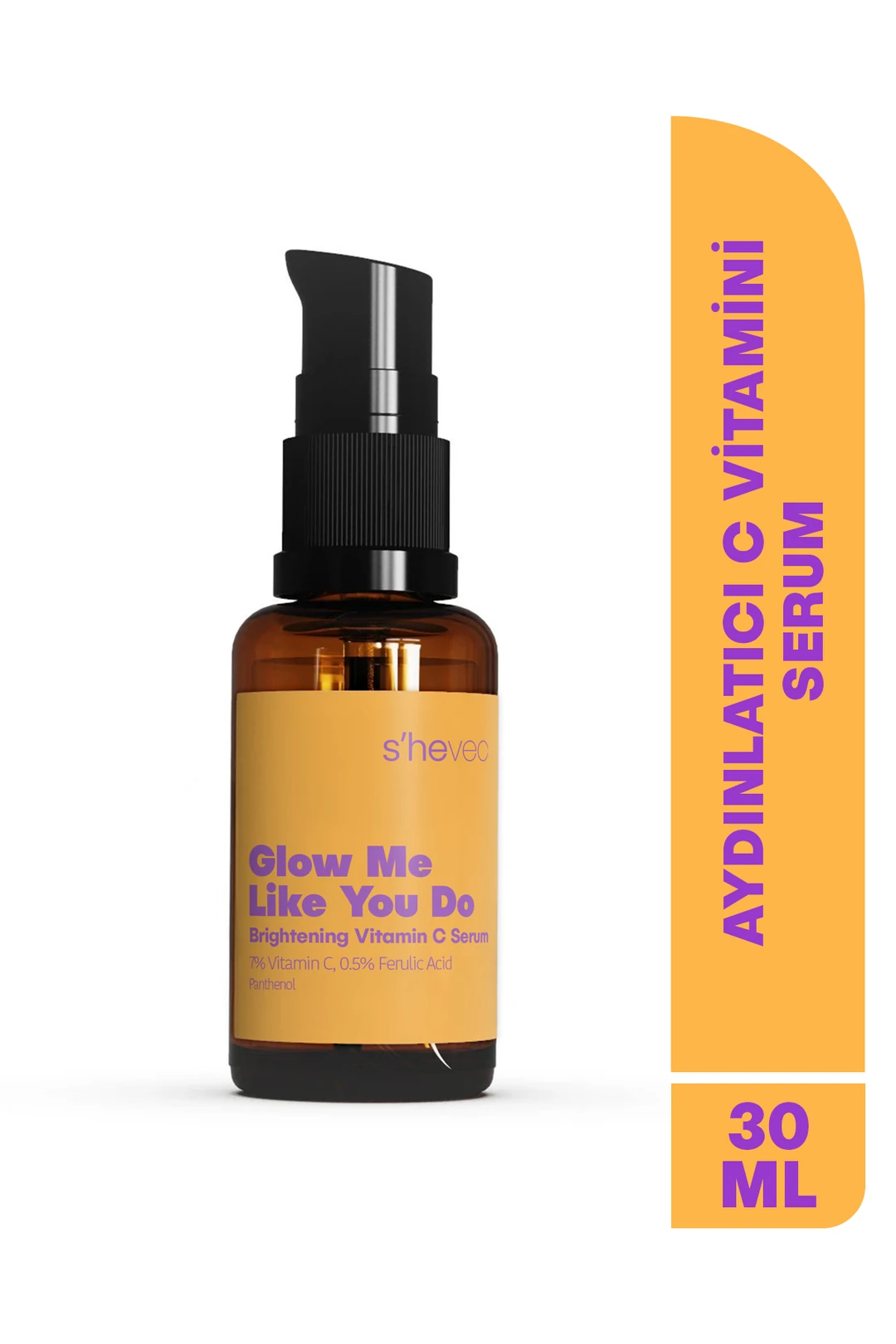 She Vec, Glow Me Like You Do, Aydınlatıcı ve Cilt Tonu Eşitleyici, Leke Karşıtı, C Vitamini, Serum - 30 ml
