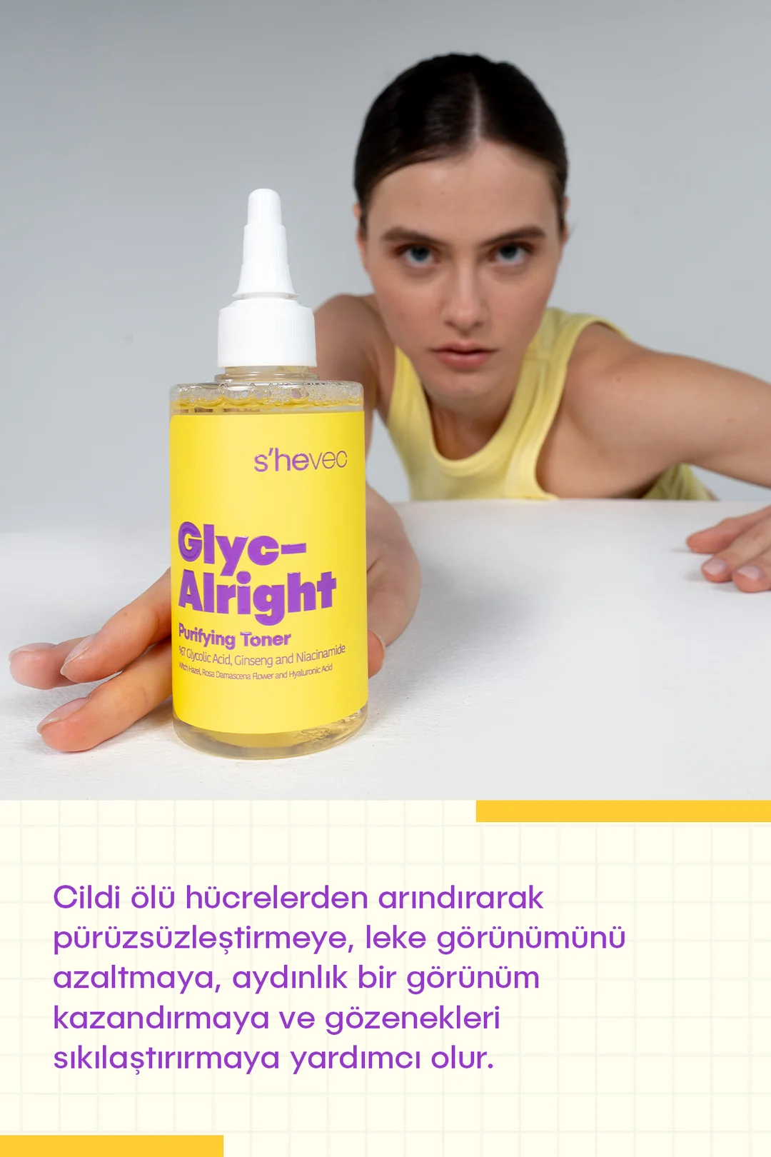 She Vec, Glyc Alrıght, Tüm Ciltler İçin, Gözenek Sıkılaştırıcı, Leke Karşıtı, Tonik - 200 ml