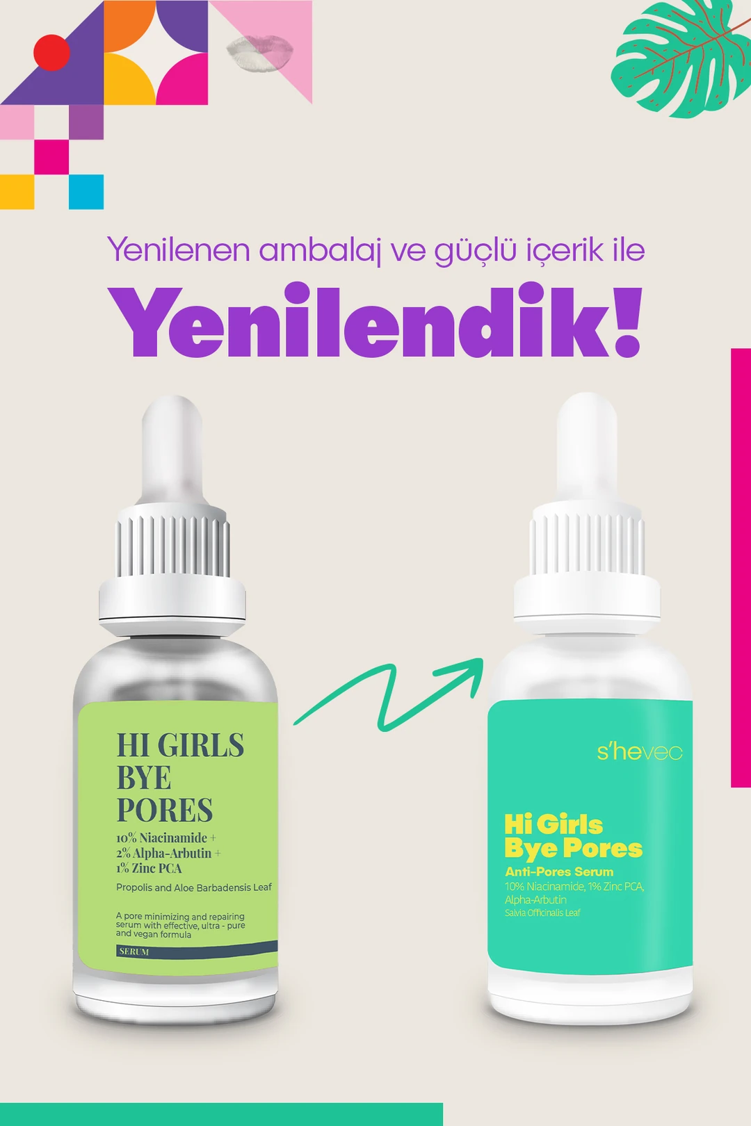 She Vec, Hi Girls By Pores, Akne ve Leke Karşıtı Serum - 30 ml