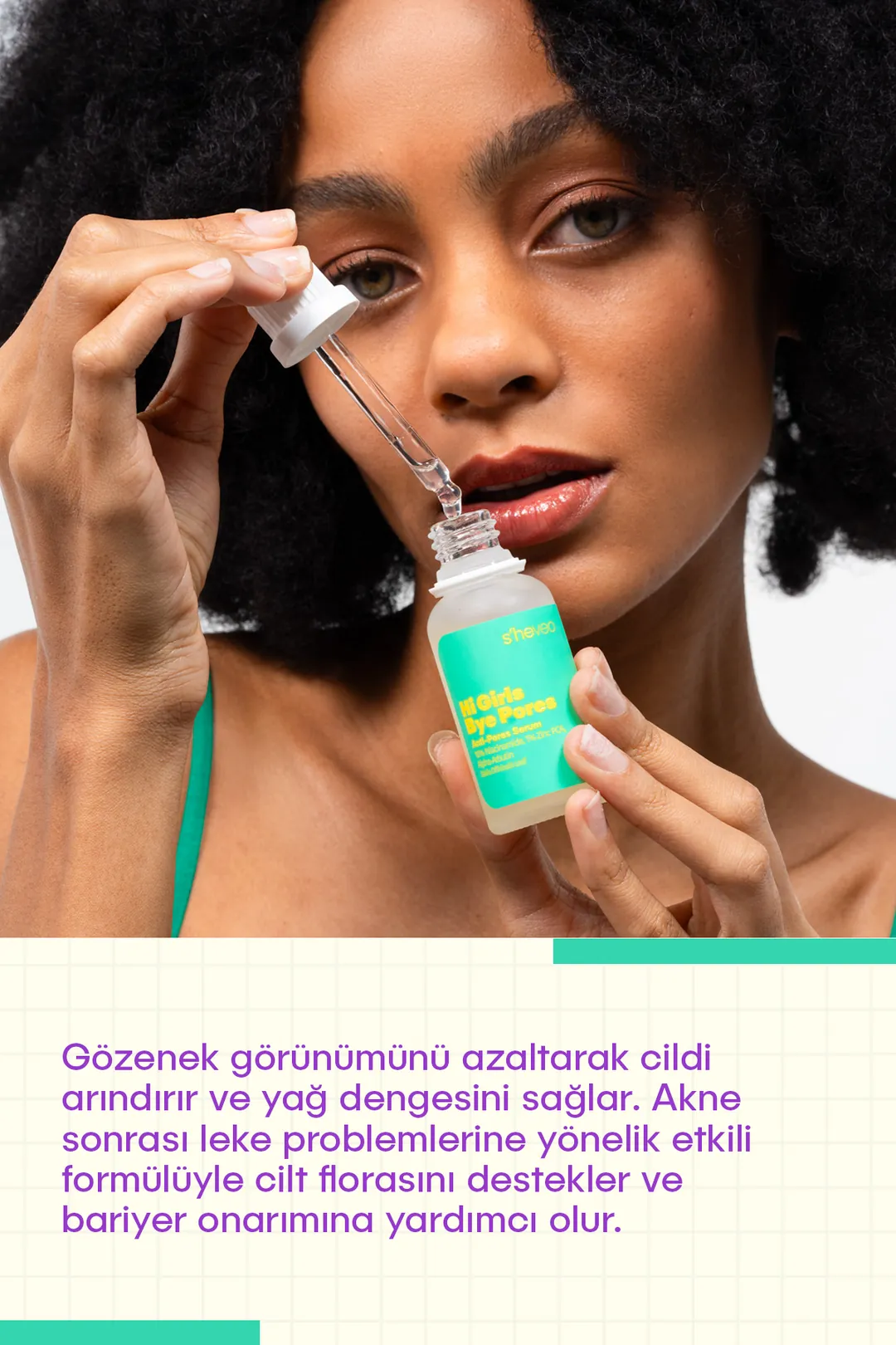 She Vec, Hi Girls By Pores, Akne ve Leke Karşıtı Serum - 30 ml