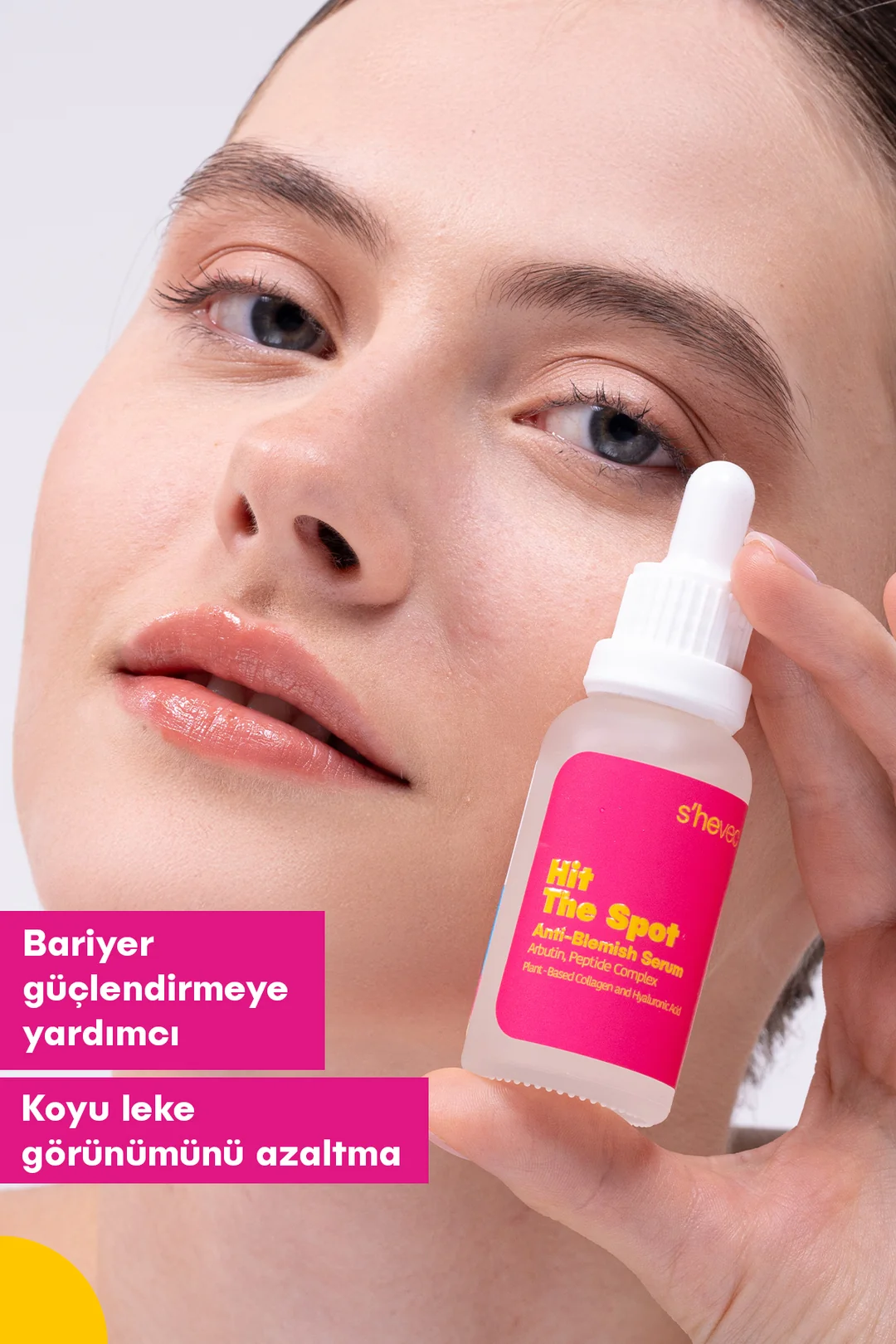 She Vec, Hit The Spot, Leke Bakımı, Arbutin ve Peptit Kompleksi İçeren Serum - 30 ml
