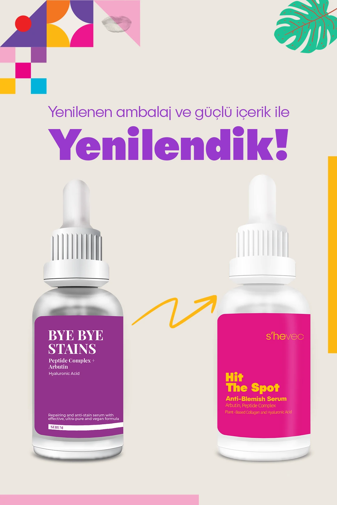 She Vec, Hit The Spot, Leke Bakımı, Arbutin ve Peptit Kompleksi İçeren Serum - 30 ml