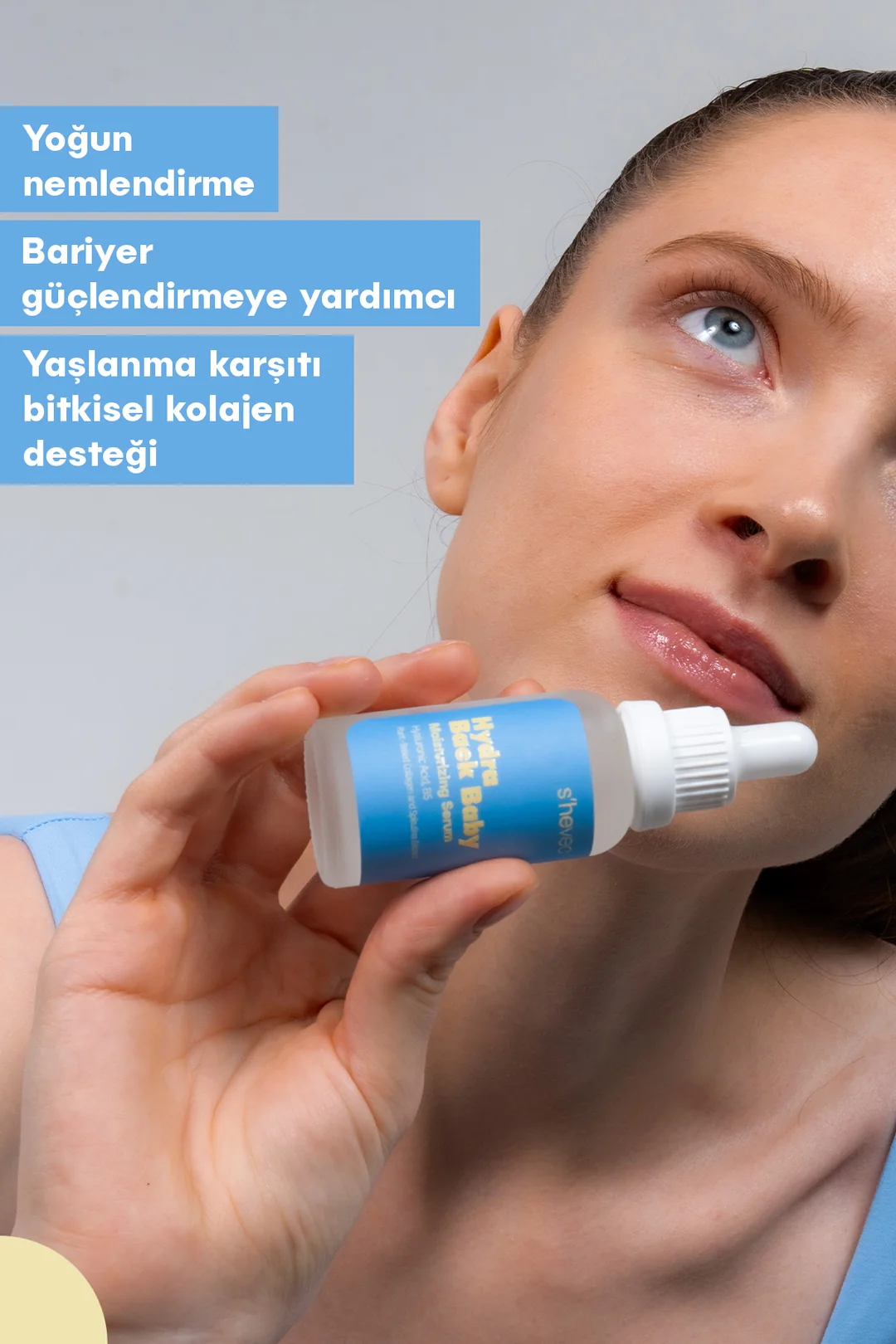 She Vec, Hydra Back Baby,  Hyaluronik Asit, Yoğun Nemlendirici ve Dolgunlaştırıcı, Cilt Serumu - 30ml