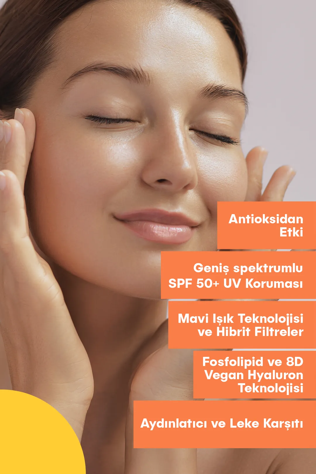 She Vec, JUST PROTECTED FROM SUN - SPF50+ Leke Karşıtı, Yüksek Korumalı Güneş Kremi, Tüm Cilt Tipleri - 50 ml