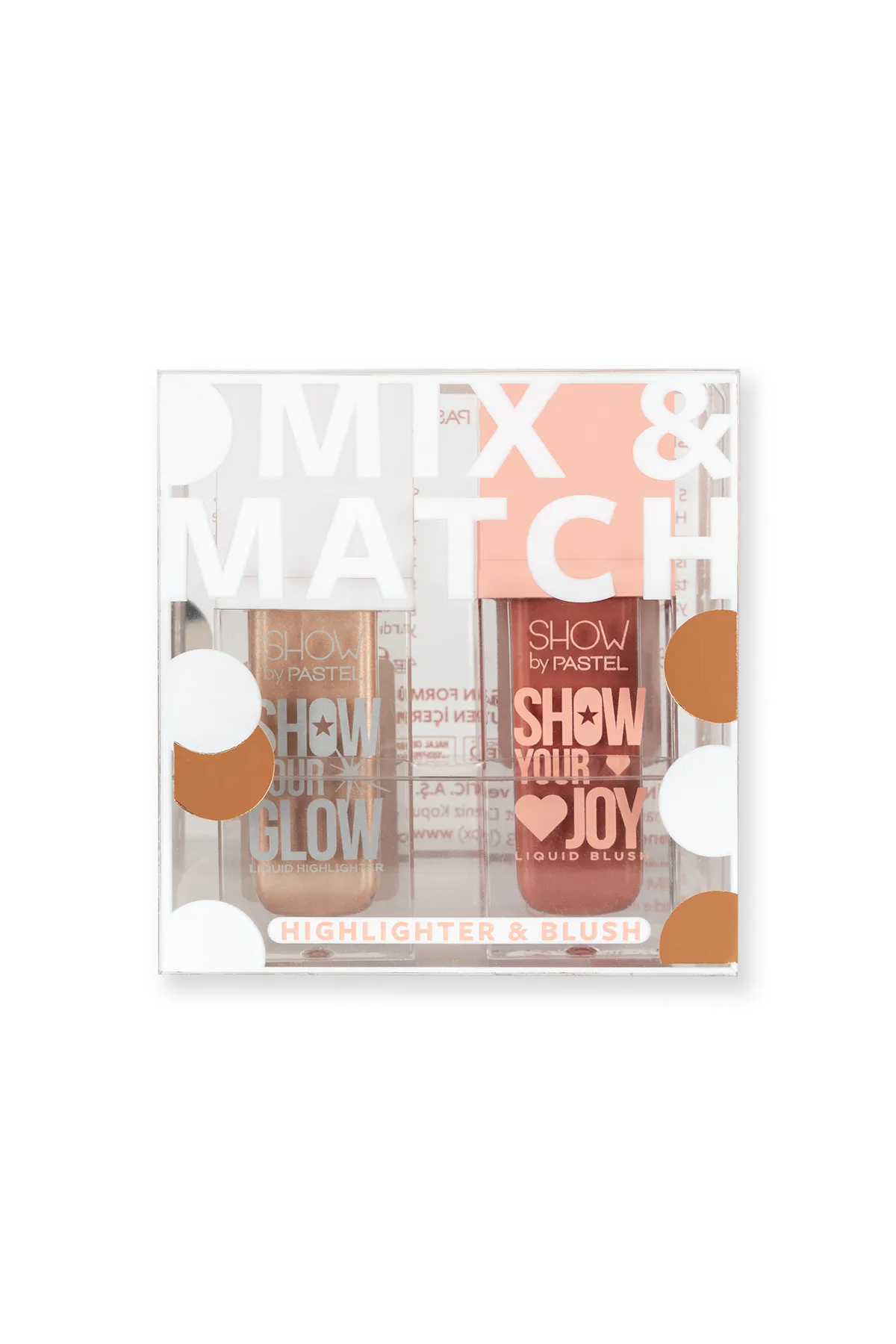 Show by Pastel, Mix & Match, Glow Liquid Highlighter 72 & Joy Liquid Blush 53