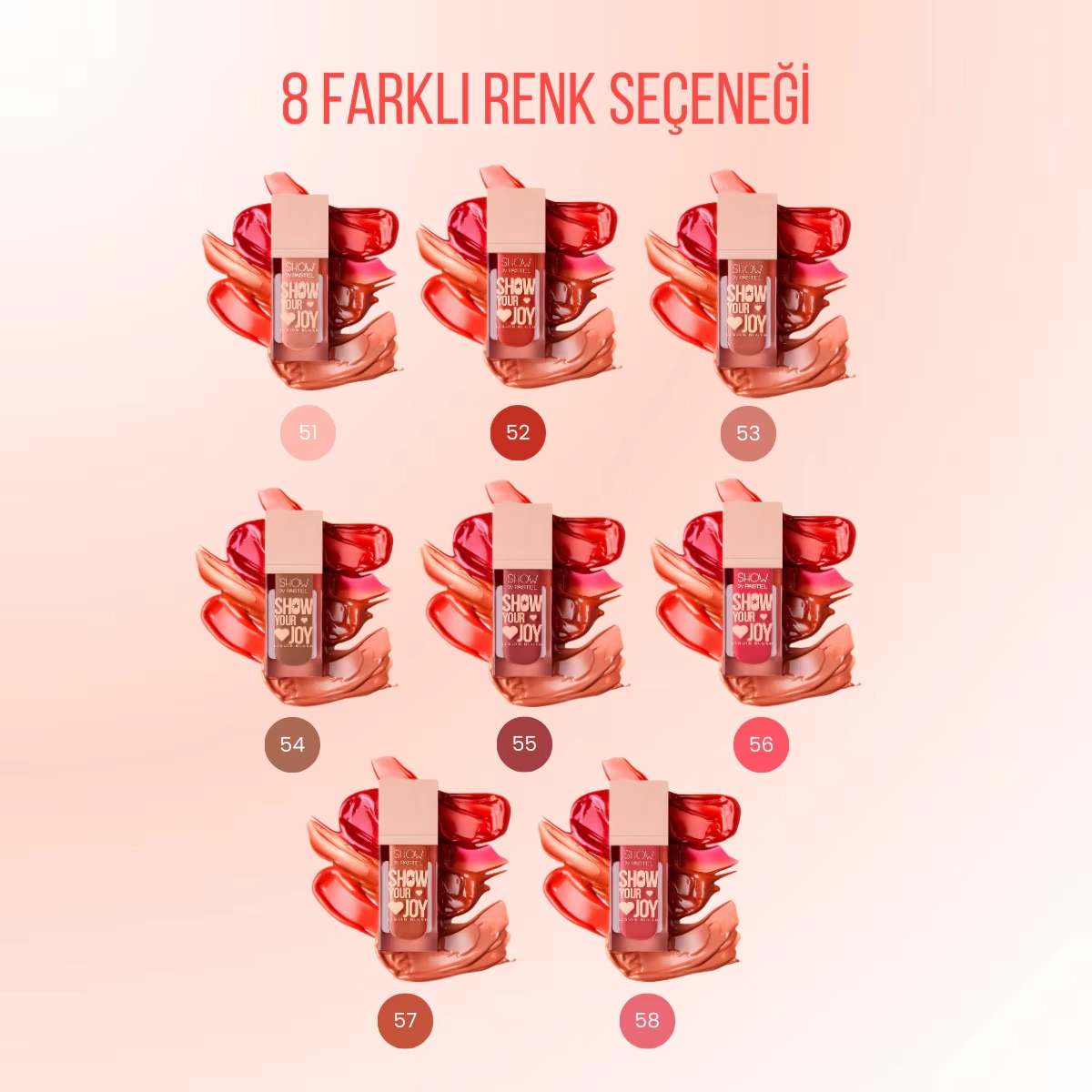 Show By Pastel, Show Your Joy Liquid Blush, Likit Allık - 52