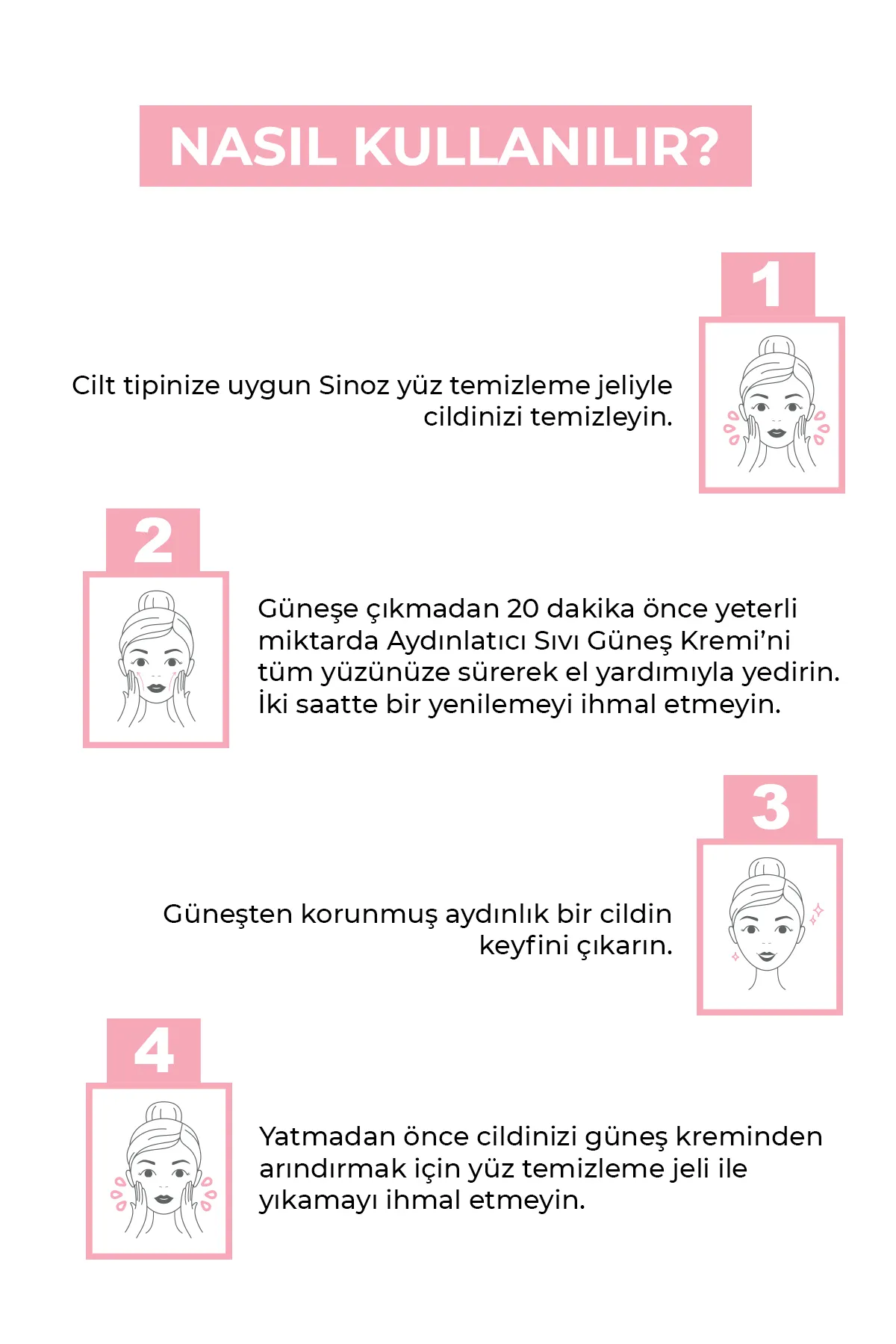 Sinoz, Pink Touch Aydınlatıcı, Fluid Güneş Kremi Spf50+ - 50 ml