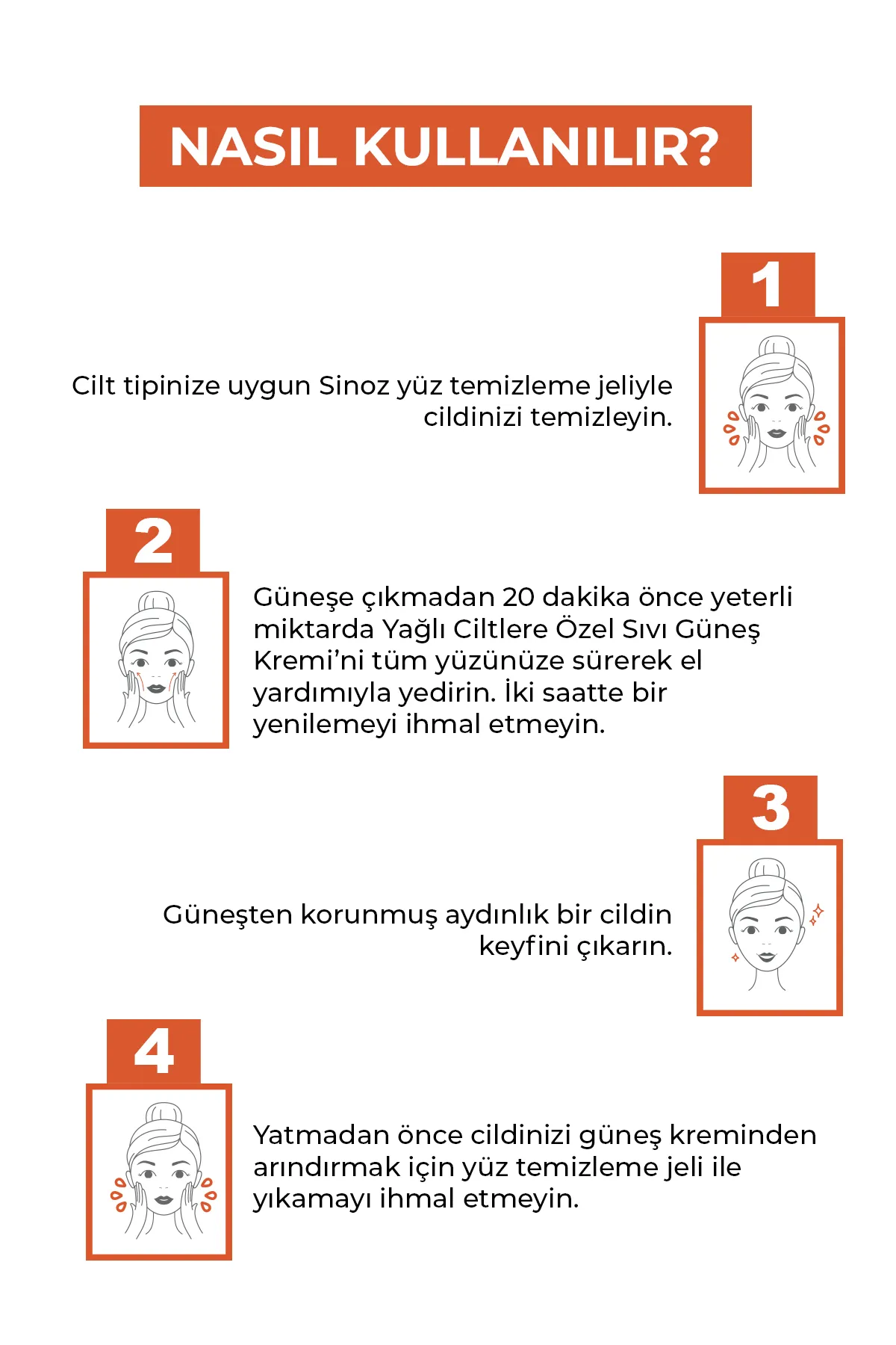 Sinoz, Yağlı Ciltler İçin, Yüz Güneş Kremi SPF50+ - 50ml