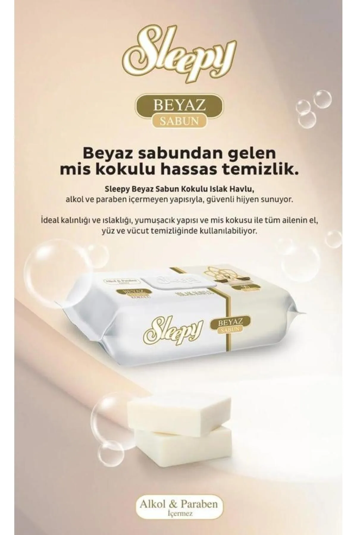 Sleepy Beyaz Sabun Kokulu Islak Havlu Mendil 90 Adet
