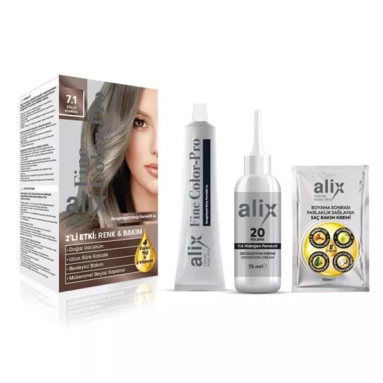 Alix, Kit Sac Boyası, 7.1 Küllü Kumral - 50 ml