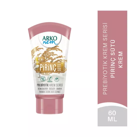 Arko Nem, Prebiyotik, Pirinç Sütü, El ve Vücut Kremi - 60 ml
