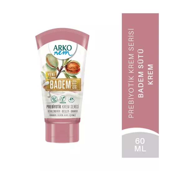 Arko Nem, Prebiyotik, Badem Sütü, El ve Vücut Kremi - 60 ml