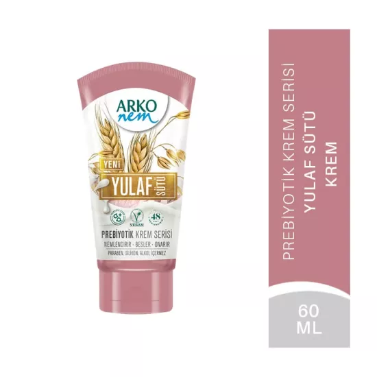 Arko Nem, Prebiyotik, Yulaf Sütü, El ve Vücut Kremi - 60 ml