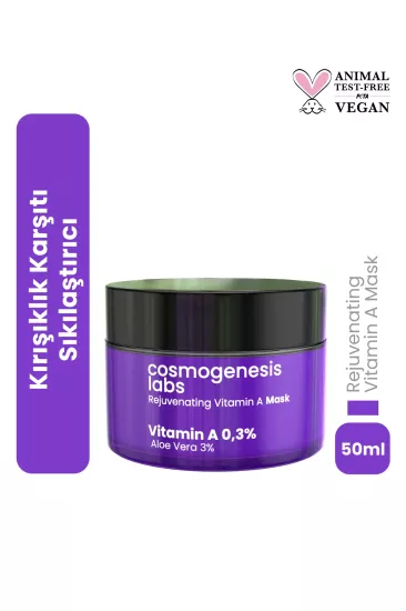 Cosmogenesis Labs, Gençleştirici, Kırışıklık ve Leke Azaltıcı, A Vitamini Maskesi - 50 ml