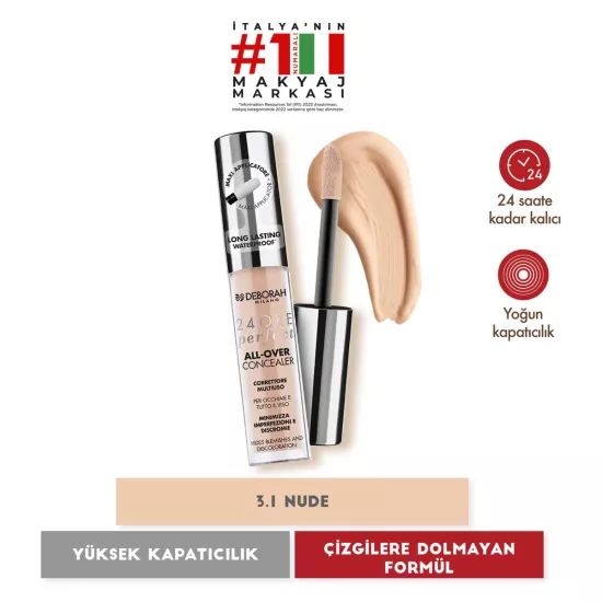 Deborah, 24Ore All Over Kapatıcı, Waterproof - 3.1 Nude