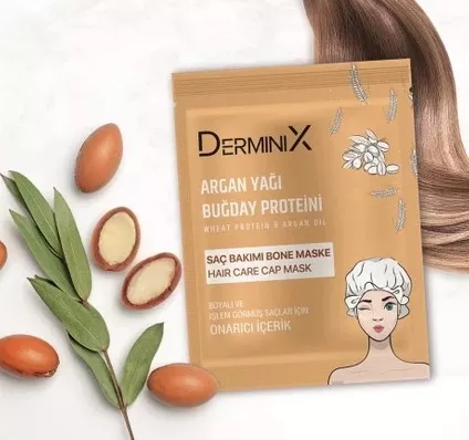 Derminix, Argan Yağı & Buğday Proteini, Bone Saç Maskesi