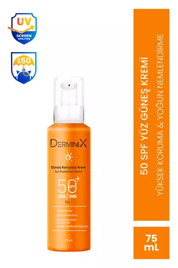 Derminix, Yüz ve Vücut Güneş Koruyucu Sprey Krem Spf50+ 75 ml