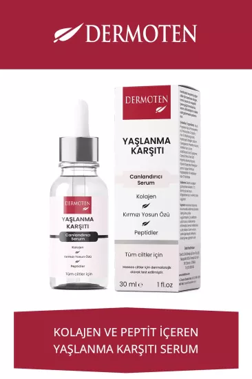 Dermoten, Yaşlanma Karşıtı, Kolajen, Cilt Bakım Serumu - 30 ml