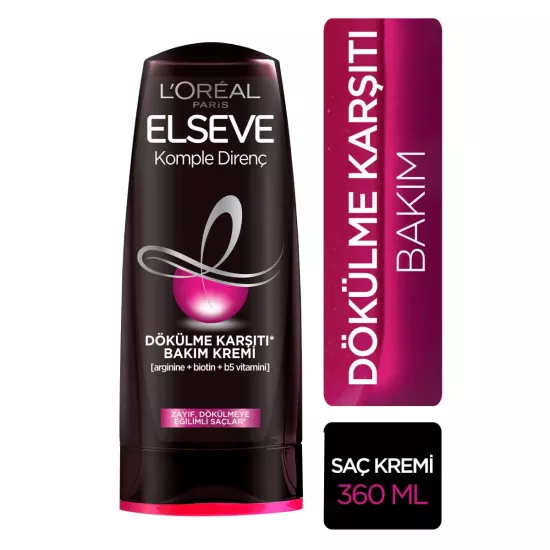 L’Oréal Paris Elseve, Arginine Direnç x3 Dökülme Karşıtı, Saç Bakım Kremi - 360 ml