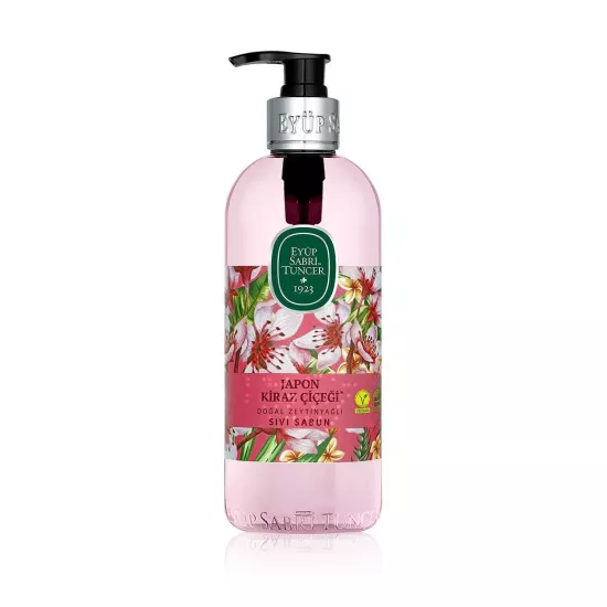 Eyüp Sabri Tuncer, Japon Kiraz Çiçeği, Doğal Zeytinyağlı, Sıvı Sabun - 500 ml