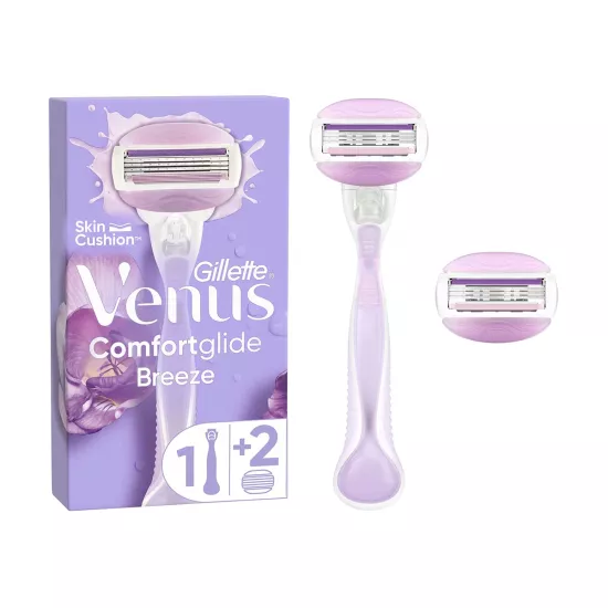 Gillette Venus, Comfortglide Breeze Tıraş Makinesi + 2 Adet Yedek Başlık