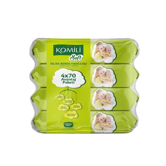 Komili Soft Islak Havlu 4 X 70’li