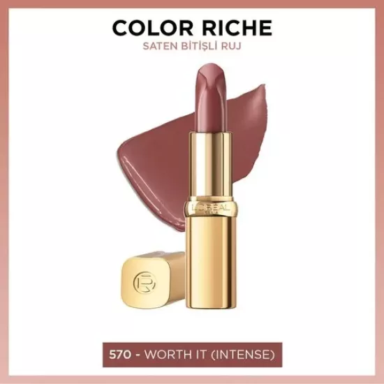 L’Oréal Paris, Color Riche Saten Bitişli Ruj - 570 Worth It Intense