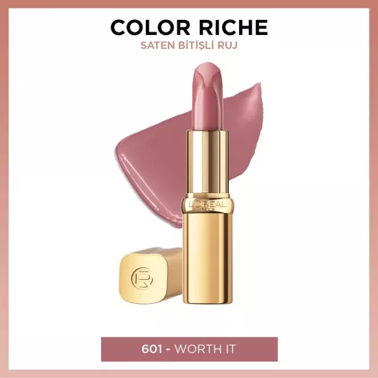 L’Oreal Paris Color Riche Saten Bitişli Ruj - 601 Worth It